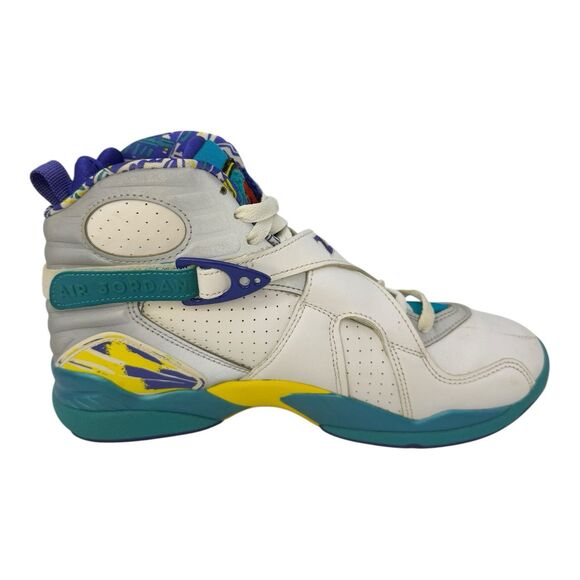 Nike Air Jordan Retro 8 VIII 2019 Aqua White Varsity Size 8.5 CL1236-100 - Picture 2 of 7